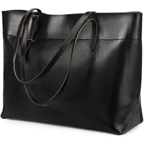 Handbags - ⚡Women Black Vintage Genuine Leather Tote Shoulder Bag Satchel Handbag